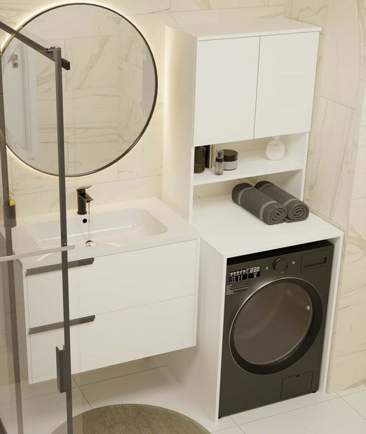 Szekrény mosógéphez Perdieron 3 (fehér)