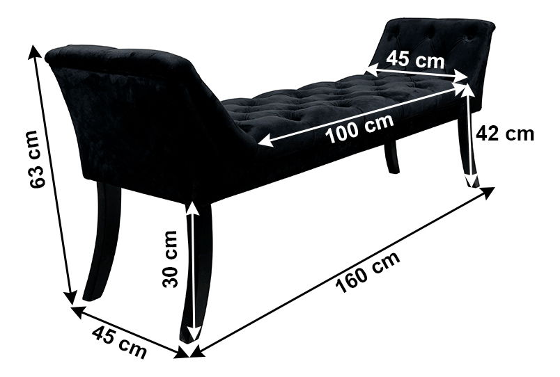 Pad Hermine (fekete)