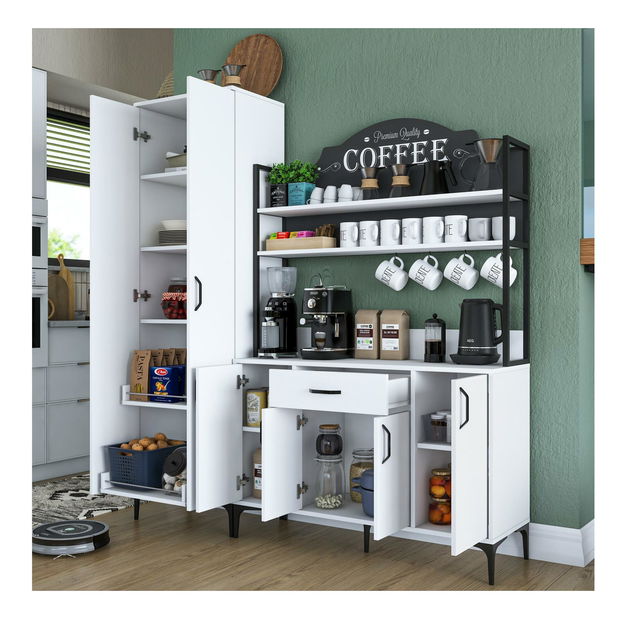 Set dulapuri bucătărie Jenaretta 48 (alb + negru)