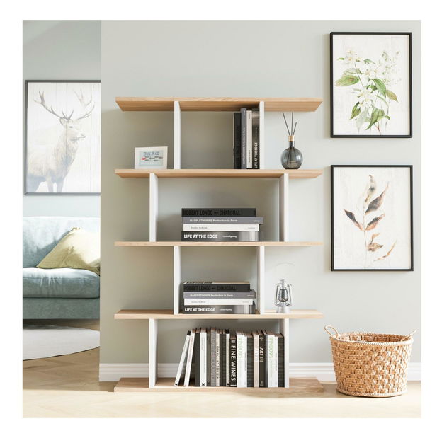 Regal Makiso 1 (hrast + bijela)