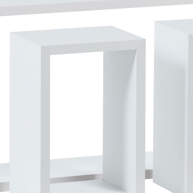 Set 3 nástenných políc Pentiassa (biela matná)