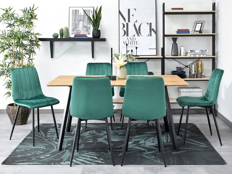 Scaun Mia (verde + cupru)