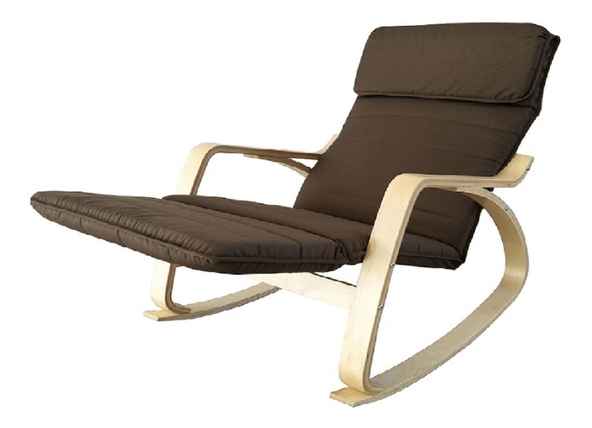 Hojdacie kreslo Runde (hnedá + breza)