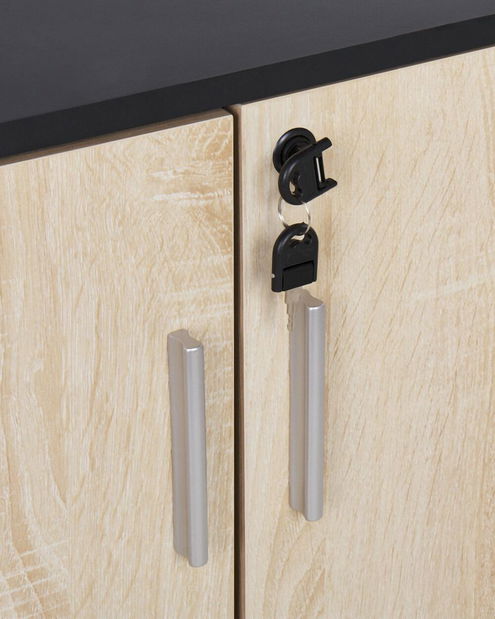 Dulap Zirkone (Negru + lemn deschis) 