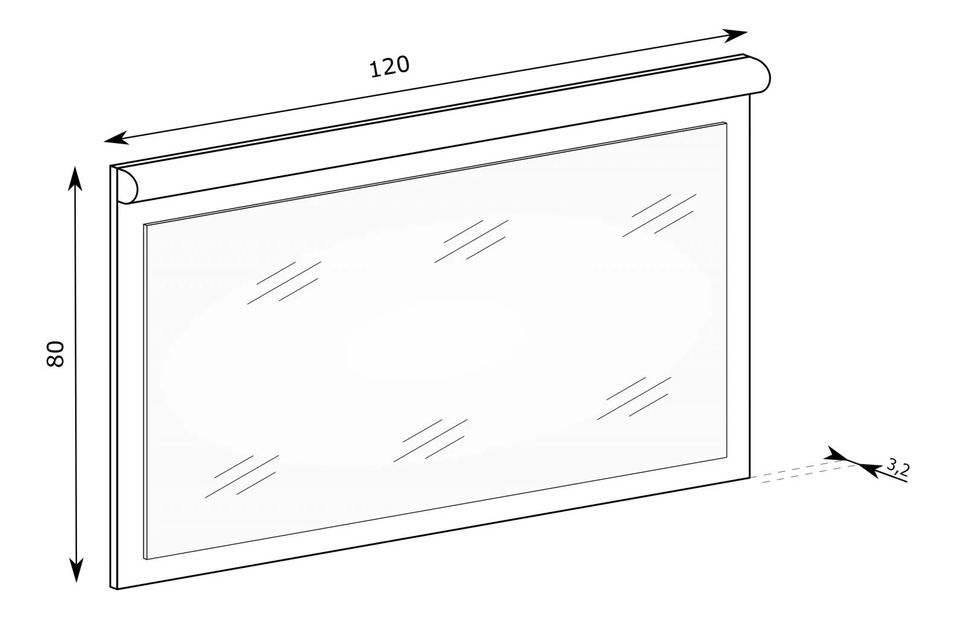 Zrkadlo Kenny 14 (craft biely + craft zlatý)
