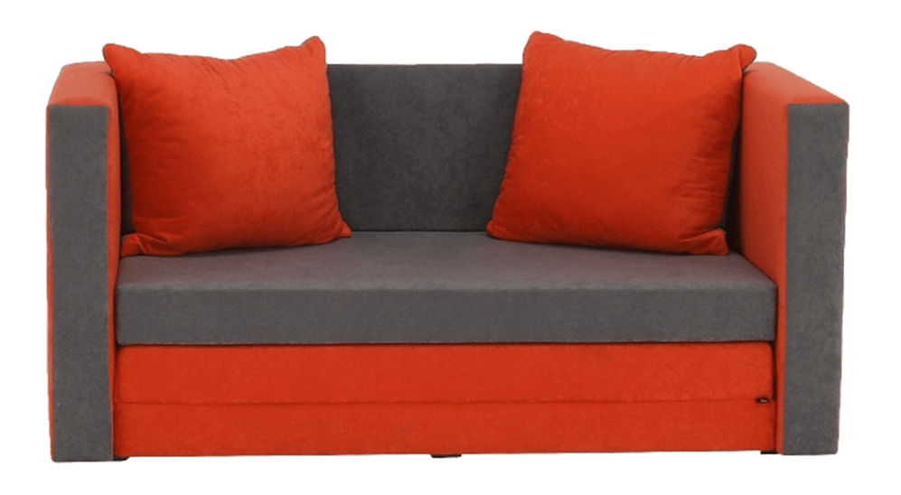 Pohovka dvojsedačka Kielina New (sivá + oranžová)