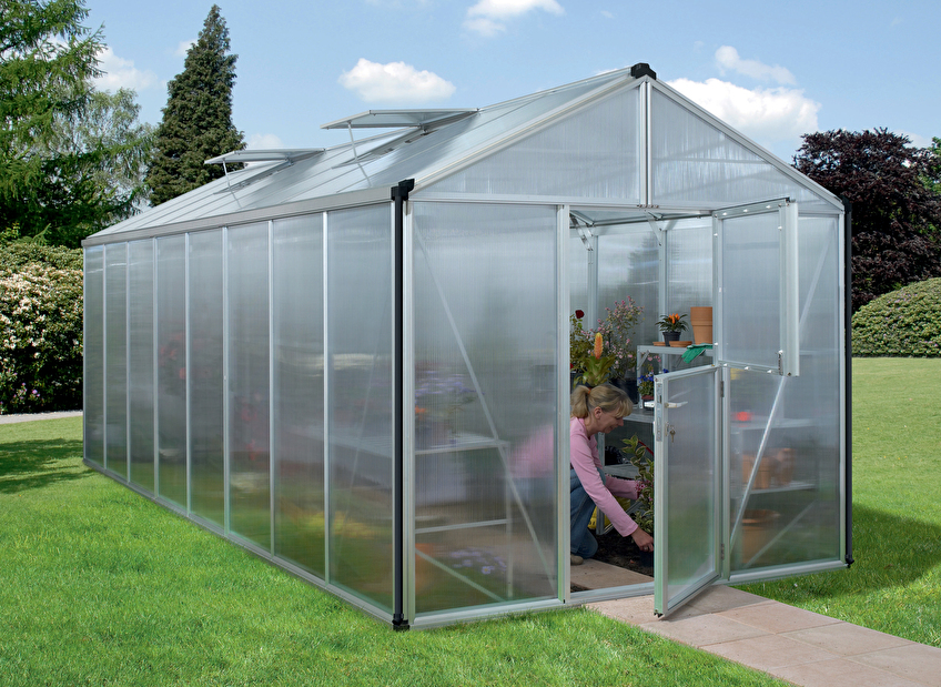 Stil clasic Greenhouse Zeus 15700 (policarbonat + aluminiu anodizat)