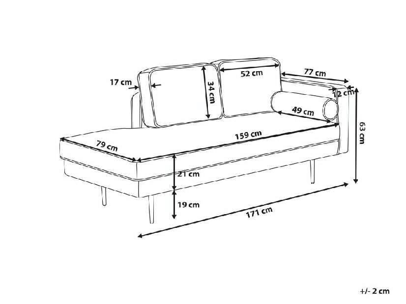 Sofa MARBURG (poliester) (zelena) (D)