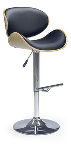 Barová stolička Herb (dub svetlý + čierna)