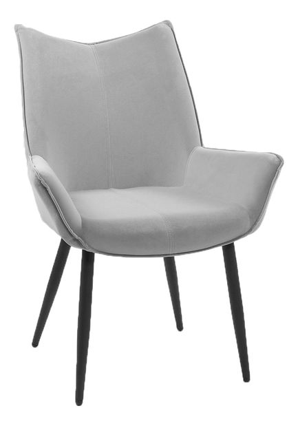 Jedálenské kreslo Chromit (sivá + čierna)