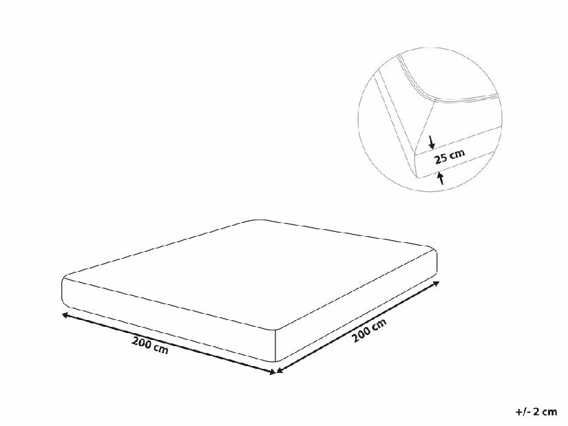 Lepedő 200 x 200 cm Hoffie (szürke)