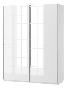 Ruhásszekrény Sallosa 30 (fehér + fényes fehér)