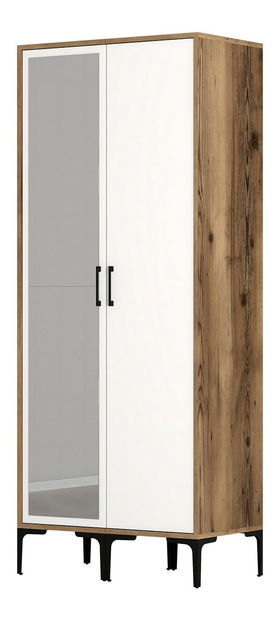 Šatníková skriňa Kiara RS (orech + biela)