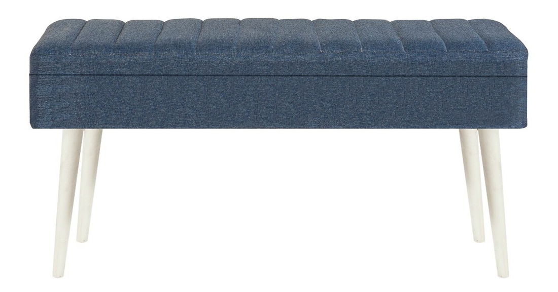 Set mobilier sufragerie Vlasta 2 (alb + bleumarin) albastru) (pentru 6 persoane)