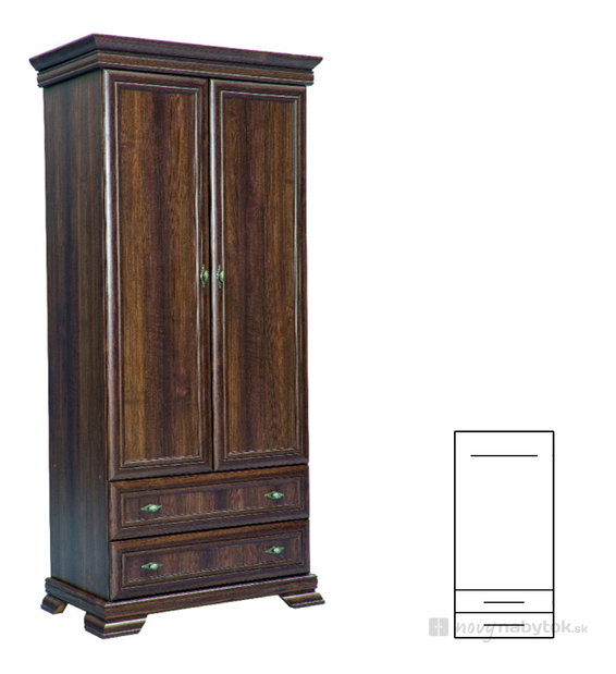 Šatníková skriňa  Kora KS 1 *výpredaj