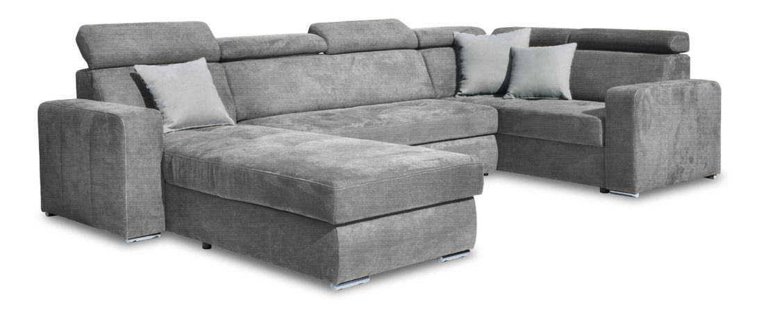 Rohová sedačka v tvare U BRW FX 15 (svetlosivá) (L)