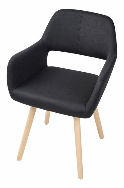 Set 2 buc. scaune pentru sufragerie Chico (negru)