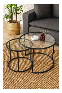 Set stolića za kavu Besalur (crna)