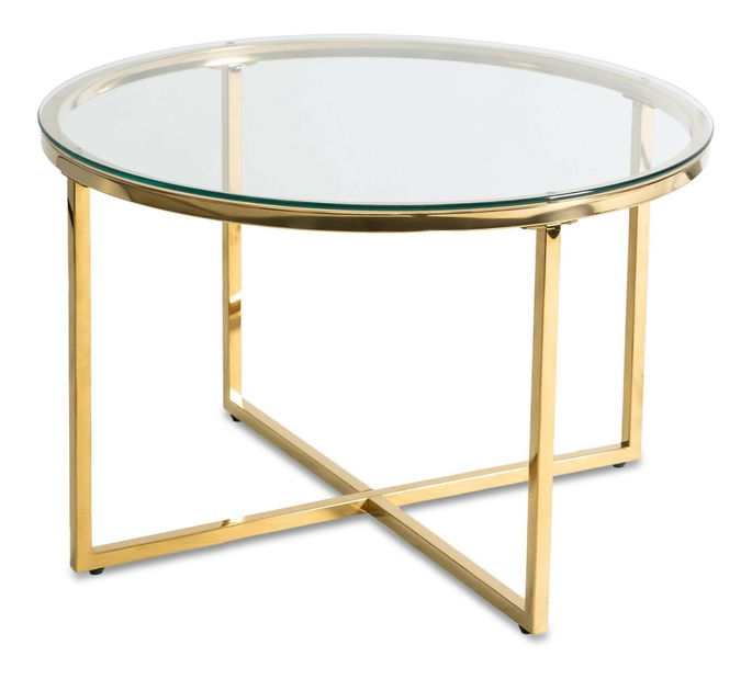 Stolić za kavu Fragmento (prozirna + zlatna) 
