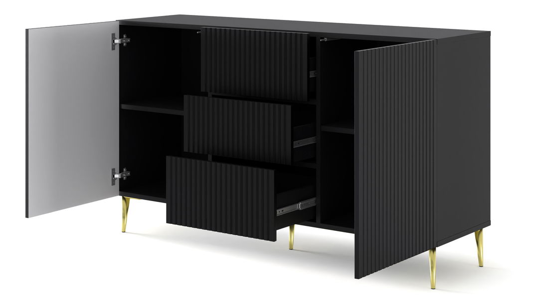 Komoda Rawy 2D3S 2 (čierna)