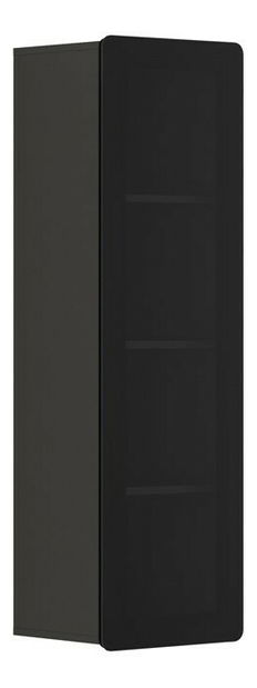 Vitrína na stenu BRW Possi Light SFW1W/13/4 (sivý wolfram) (s osvetlením)