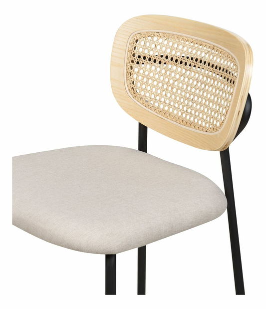 Set 2buc scaune tip bar Mayza (natural)