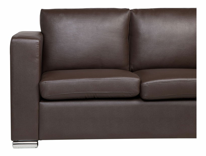Kožna sofa dvosjed Heinola (smeđa)