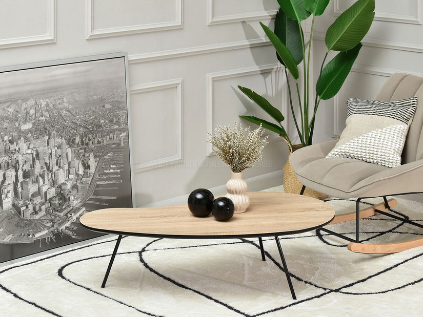 Dohányzóasztal Sirius (szonoma + fekete)