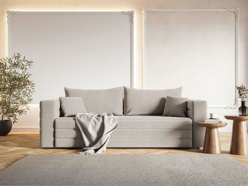 Háromszemélyes kanapé Liluetta (világos bézs + fekete)