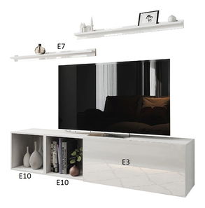 Obývacia stena Berny 19 (biela + biely lesk)