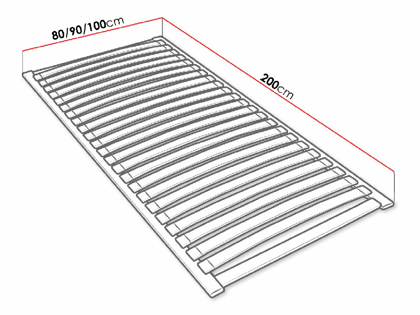 Rošt lamelový 200x180 cm Rimini 