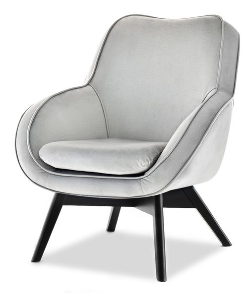 Dizájnos fotel Merch (szürke + fehér)