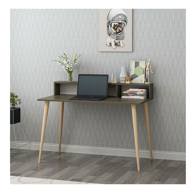 Masă PC Ronasotta 2 (Nuc + Lemn)