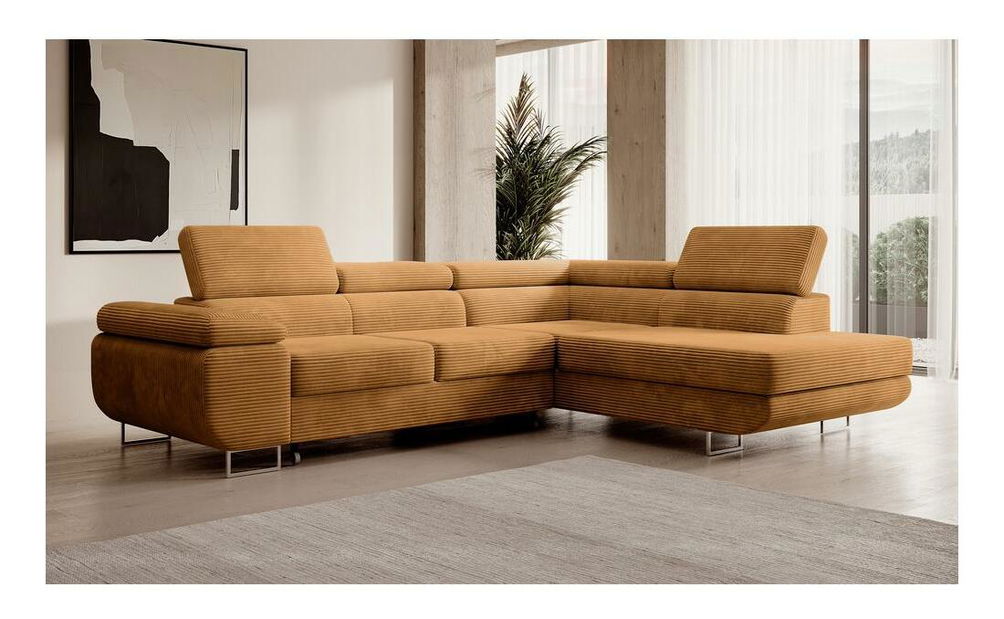 Colțar Stiletto (D) (muștar + argintiu)