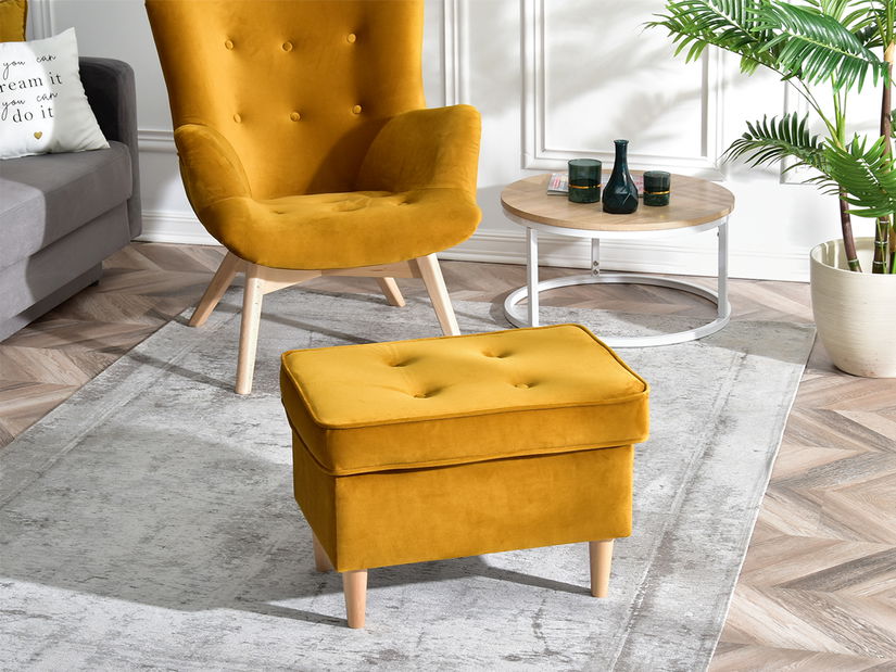 Taburetka Muriera (medová + orech)