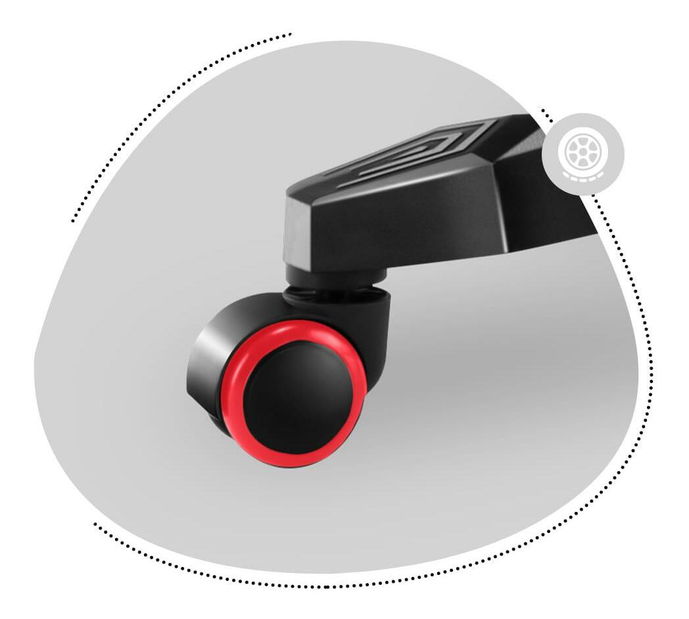 Scaun gaming pentru copii Rover 6 (negru + roșu)