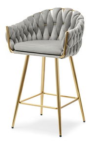 Scaun bar Proenia (gri + auriu)