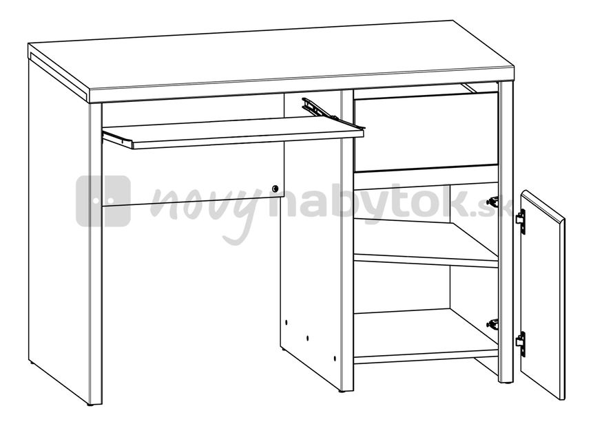 Zostava BRW Kaspian (dub sonoma)