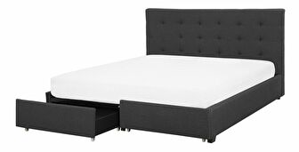 Bračni krevet 160 cm Rhiannon (siva) (s podnicom i prostorom za odlaganje)