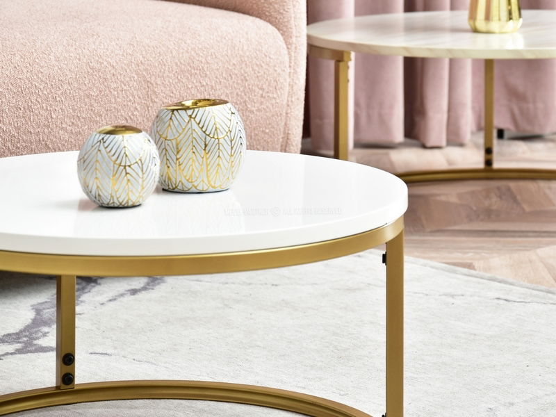 Dohányzóasztal Kolja Zest Xl (bézs + arany)