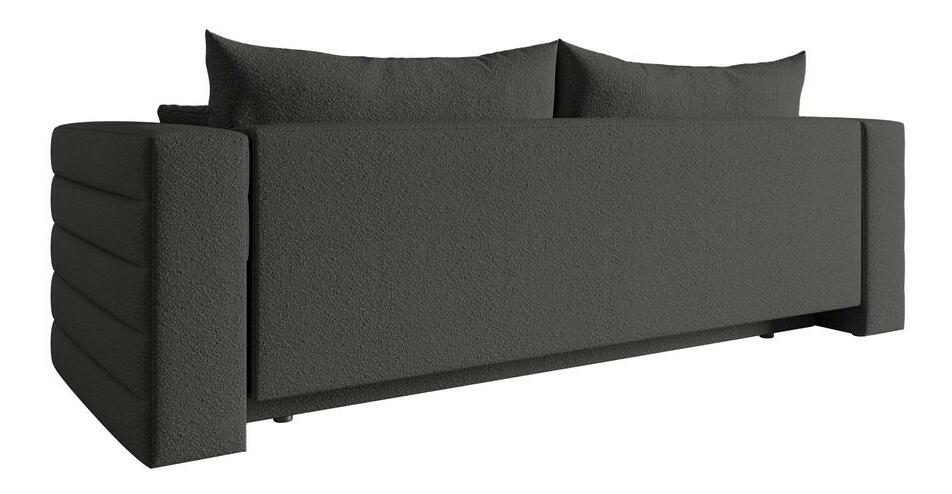 Canapea trei locuri Liluetta (gri închis + negru)