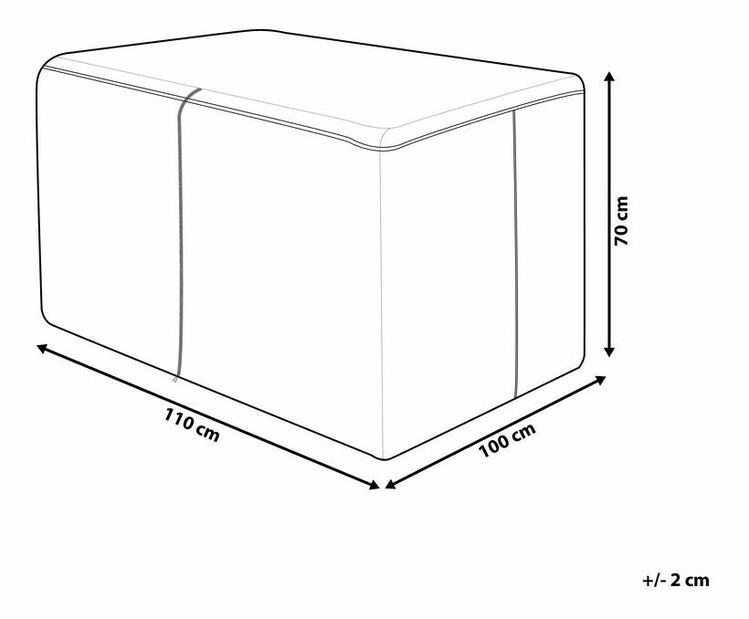 Ochranná plachta na záhradný nábytok 110 x 100 x 70 cm Chuza (sivá)