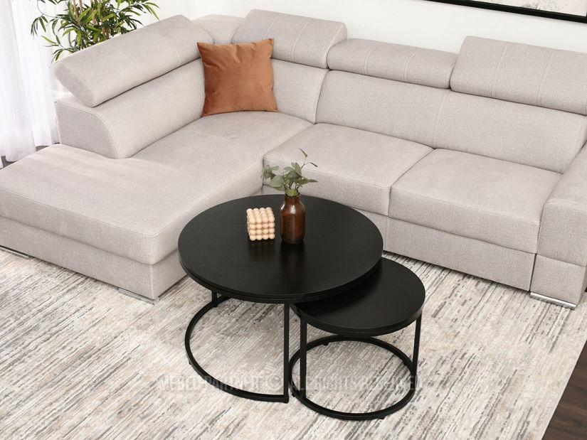 Măsuță de cafea Klara (lemn negru + negru)