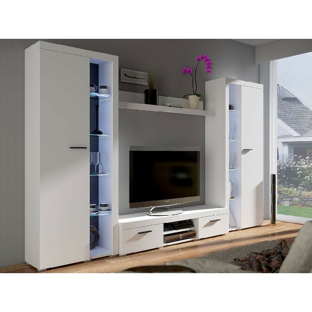 Mobilier living Rokara XL (Alb) (fără iluminat)