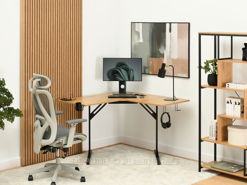 Masă PC Matts C (stejar + negru)