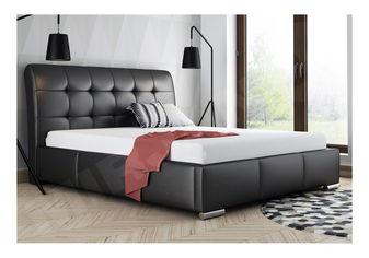 Pat matrimonial 180 cm Pilates  (negru)