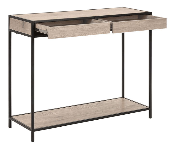 Konzolový stolík Nariva (dub + čierna)