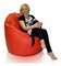 Sedací vak s taburetkou Exclamation (červená)
