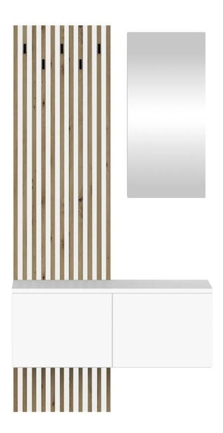 Előszoba szett Reboka (fehér + artisan tölgy)