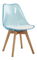 Jedálenská stolička Bralla 2 (transparentný + modrá + buk + biela) 